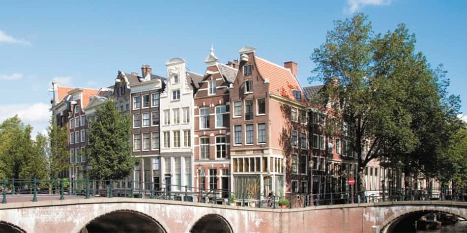 View over the beautiful Amsterdam city