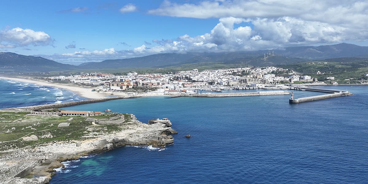 View of the Tarifa town in Spain