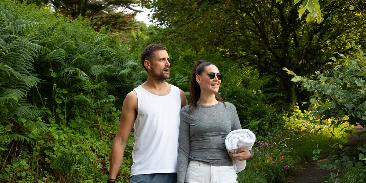 Couple on a walk in Jersey
