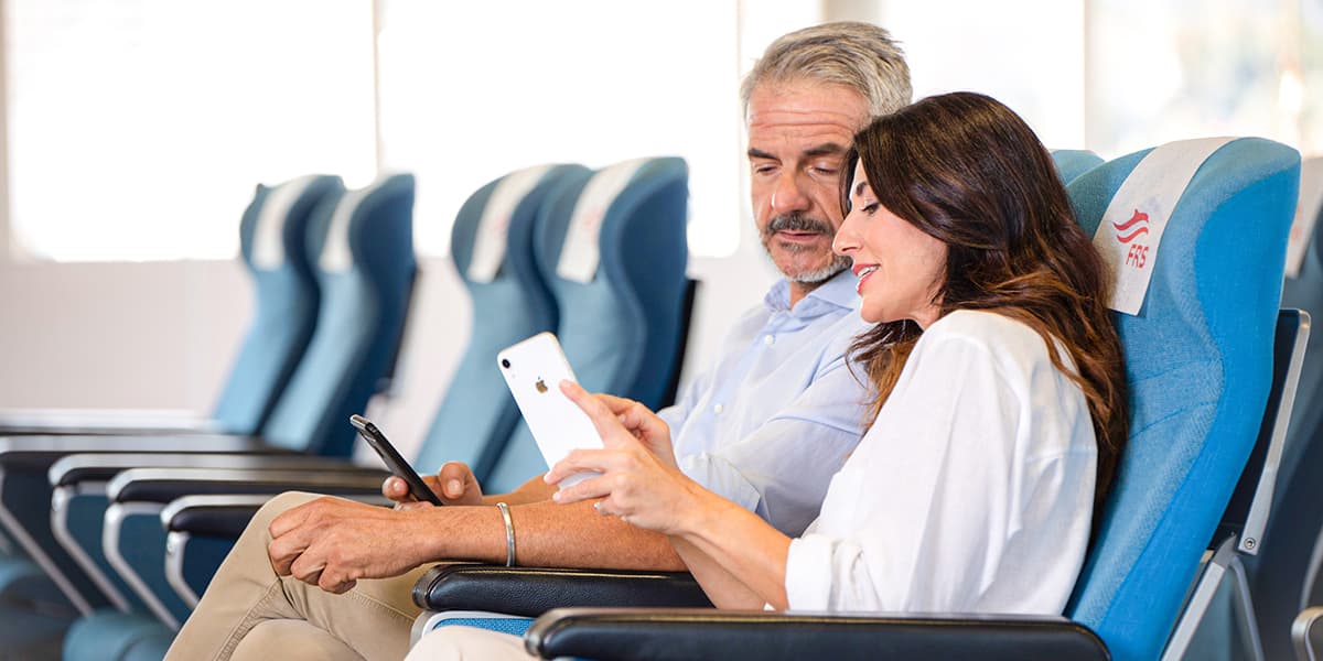 DFDS Algeciras Ceuta Levante Jet - Couple onboard