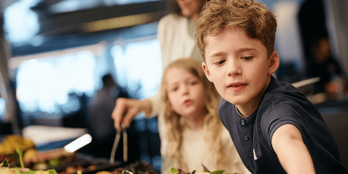 Family with kids onboard DFDS ferries