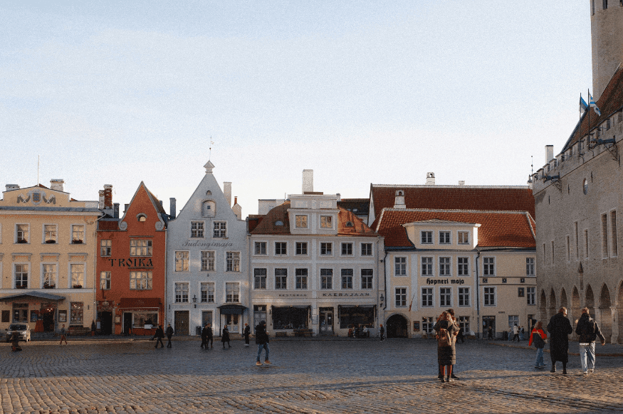 Tallinn's colorful medieval buildings