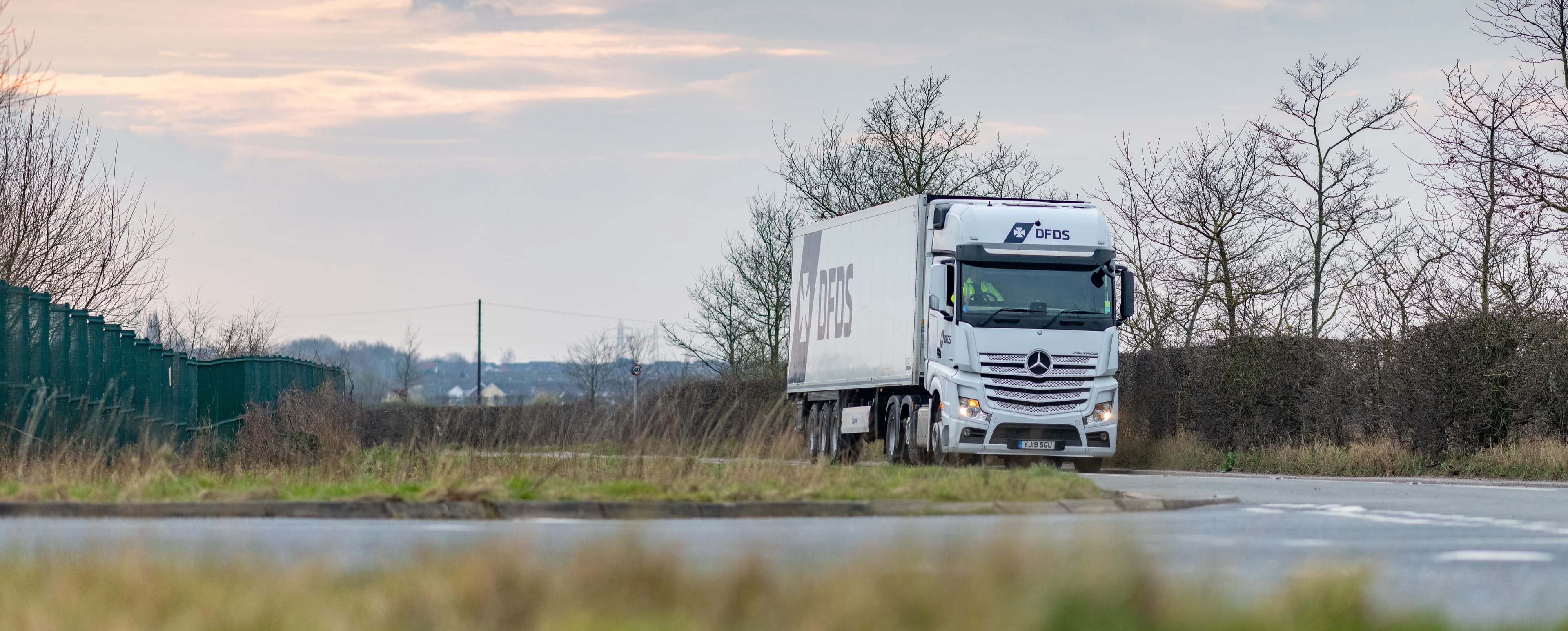 Cold chain truck on road