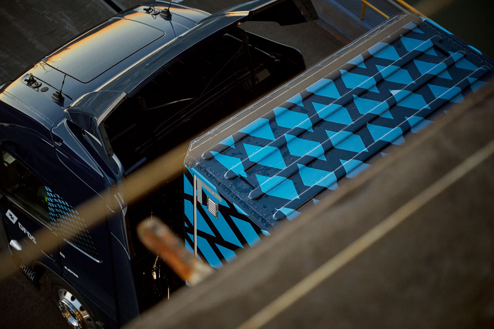 eMobility truck transporting goods.