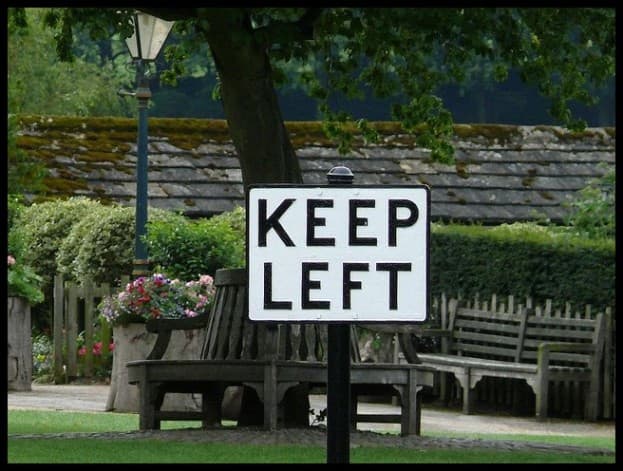 Keep left