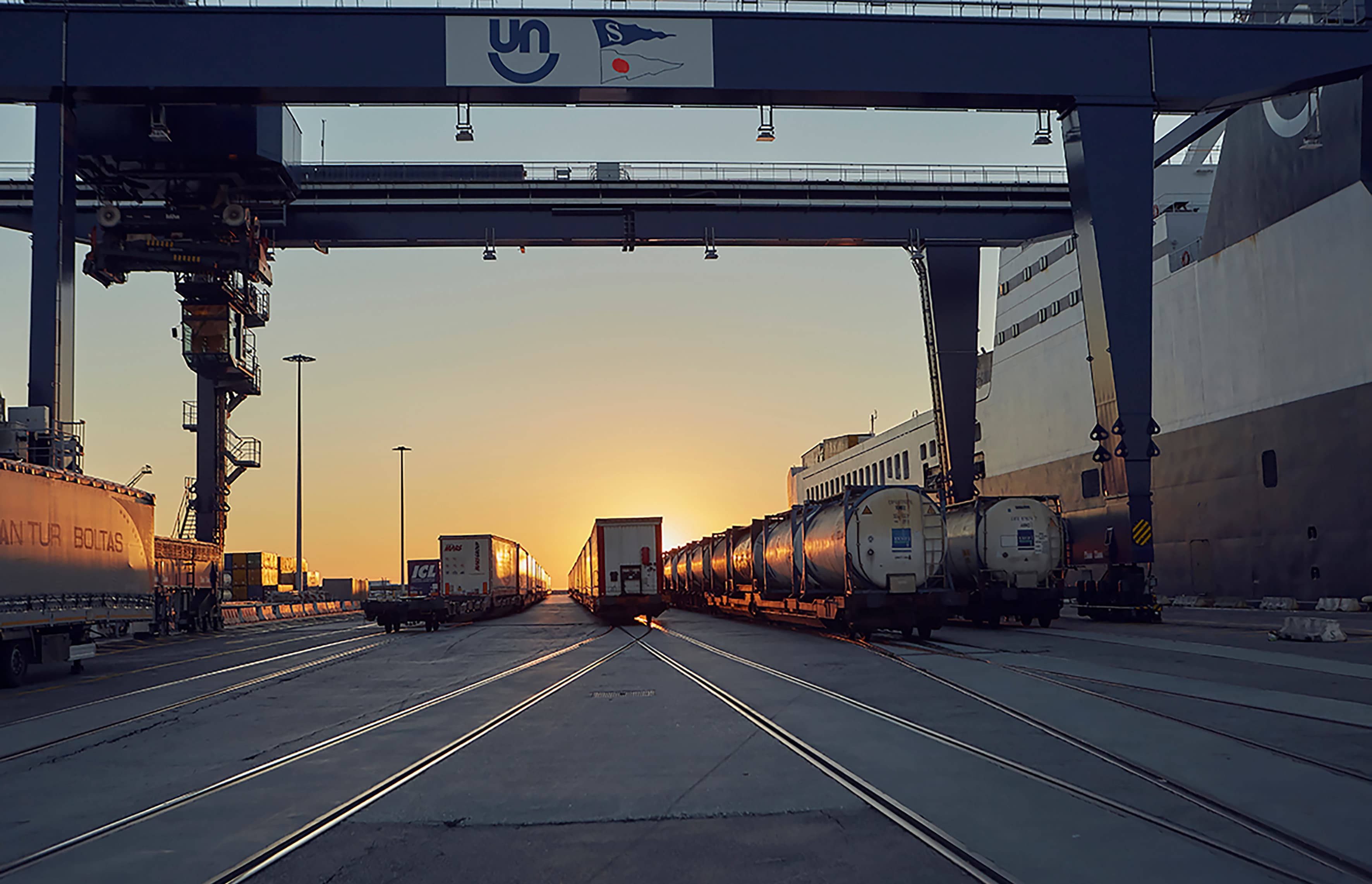 DFDS intermodal terminal in Trieste, Italy
