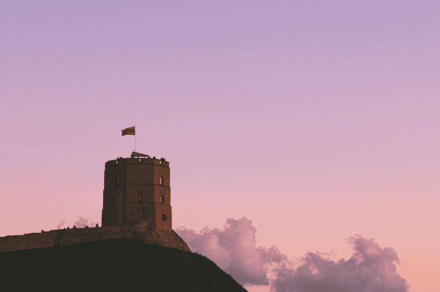 Vilnius Old Town, the iconic Gediminas Tower