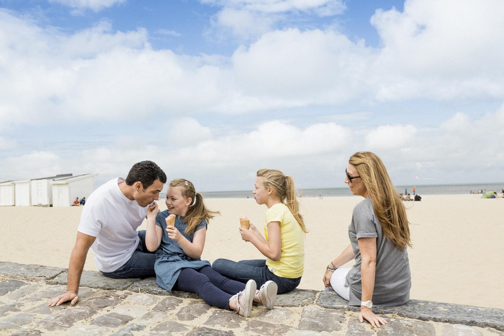 Family on the beach