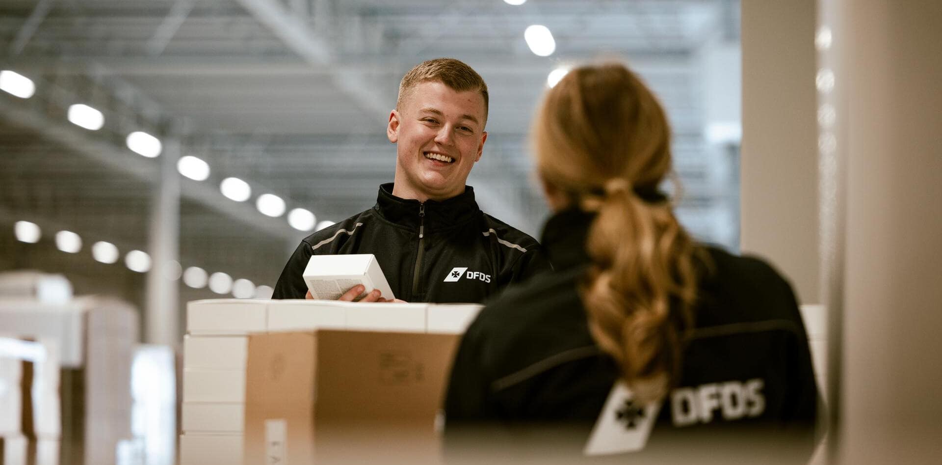 DFDS workers at our warehouse.